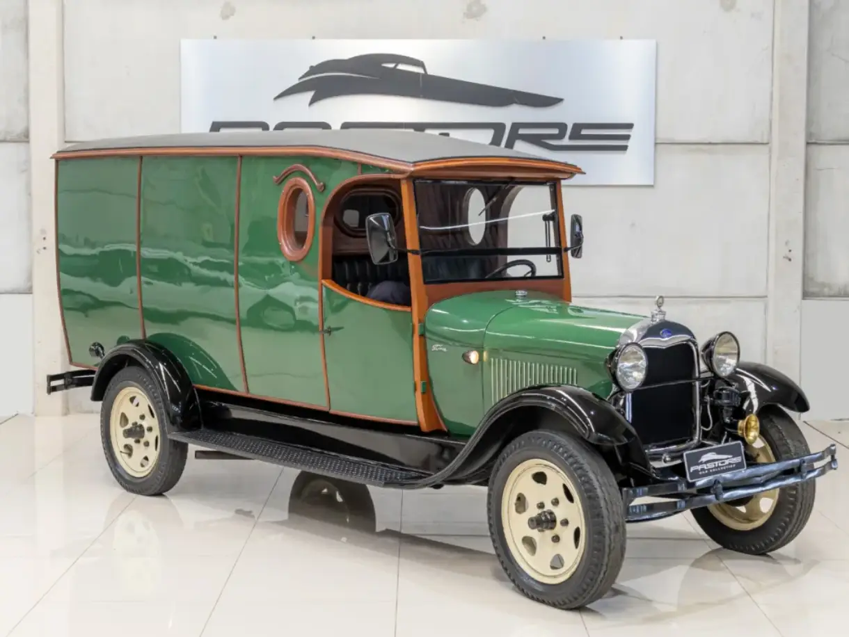 Ford Model A Furgão 1929 une madeira nobre e mecânica de quase um século